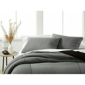 CALVIN KLEIN Modern Cotton RAY Pair 2 STANDARD PILLOW SHAMS Black Cream Jersey
